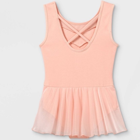 Girls' Dance Cross Back Skirted Leotard - Cat & Jack - Picture 2 of 3